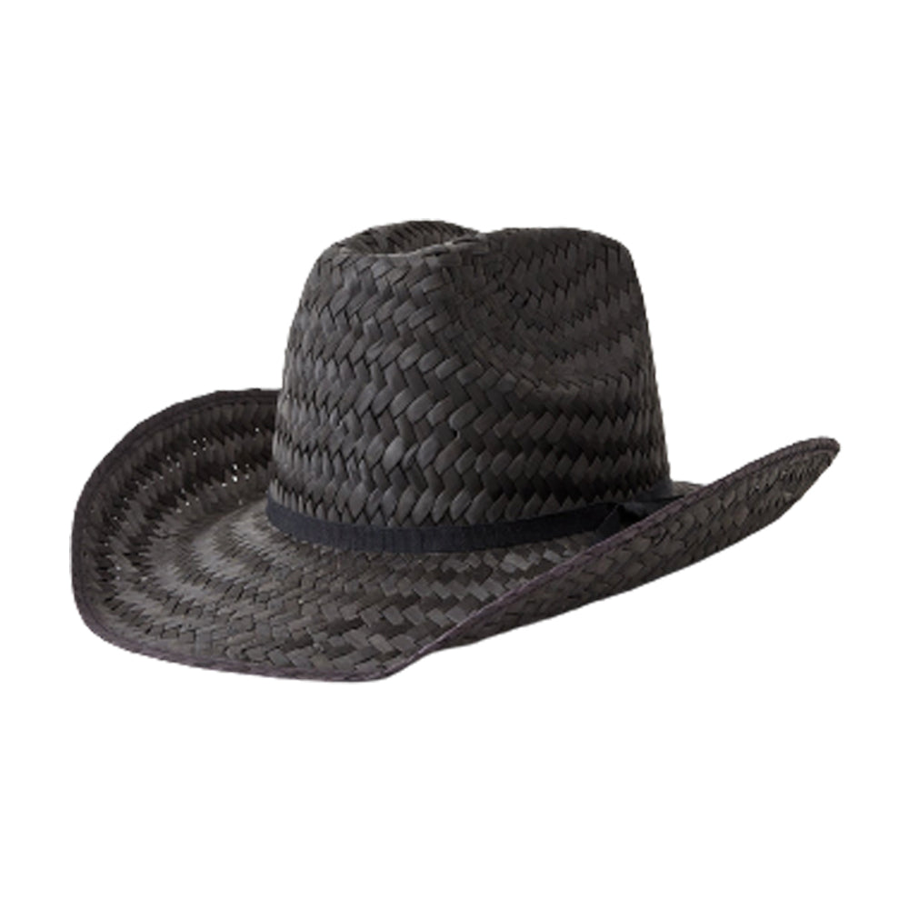 Black wicker deals hat