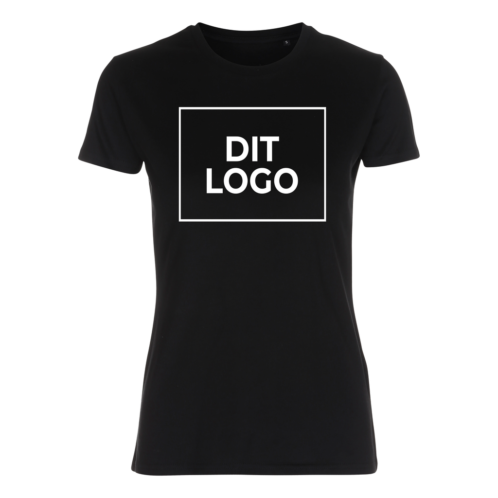 Lady Fitted T-shirt med logo tryk | 5 Farver