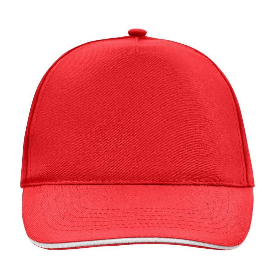 Myrtle Beach - 5 Panel Promo Sandwich Cap - Adjustable - Red/White