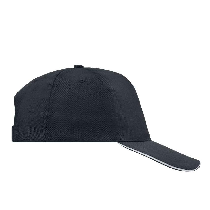 Myrtle Beach - 5 Panel Promo Sandwich Cap - Adjustable - Black/White