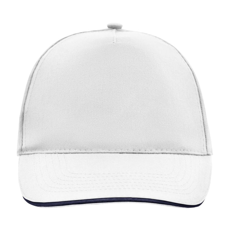 Myrtle Beach - 5 Panel Promo Sandwich Cap - Adjustable - White/Navy