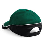 Beechfield - Teamwear Competetion Cap - Adjustable - Bottle Green/Black/White