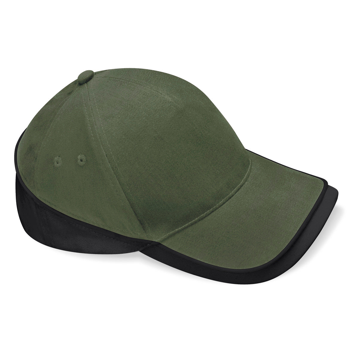 Beechfield - Teamwear Competetion Cap - Adjustable - Olive Green/Black