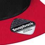 Beechfield - 5 Panel Contrast - Snapback- Black/Classic Red