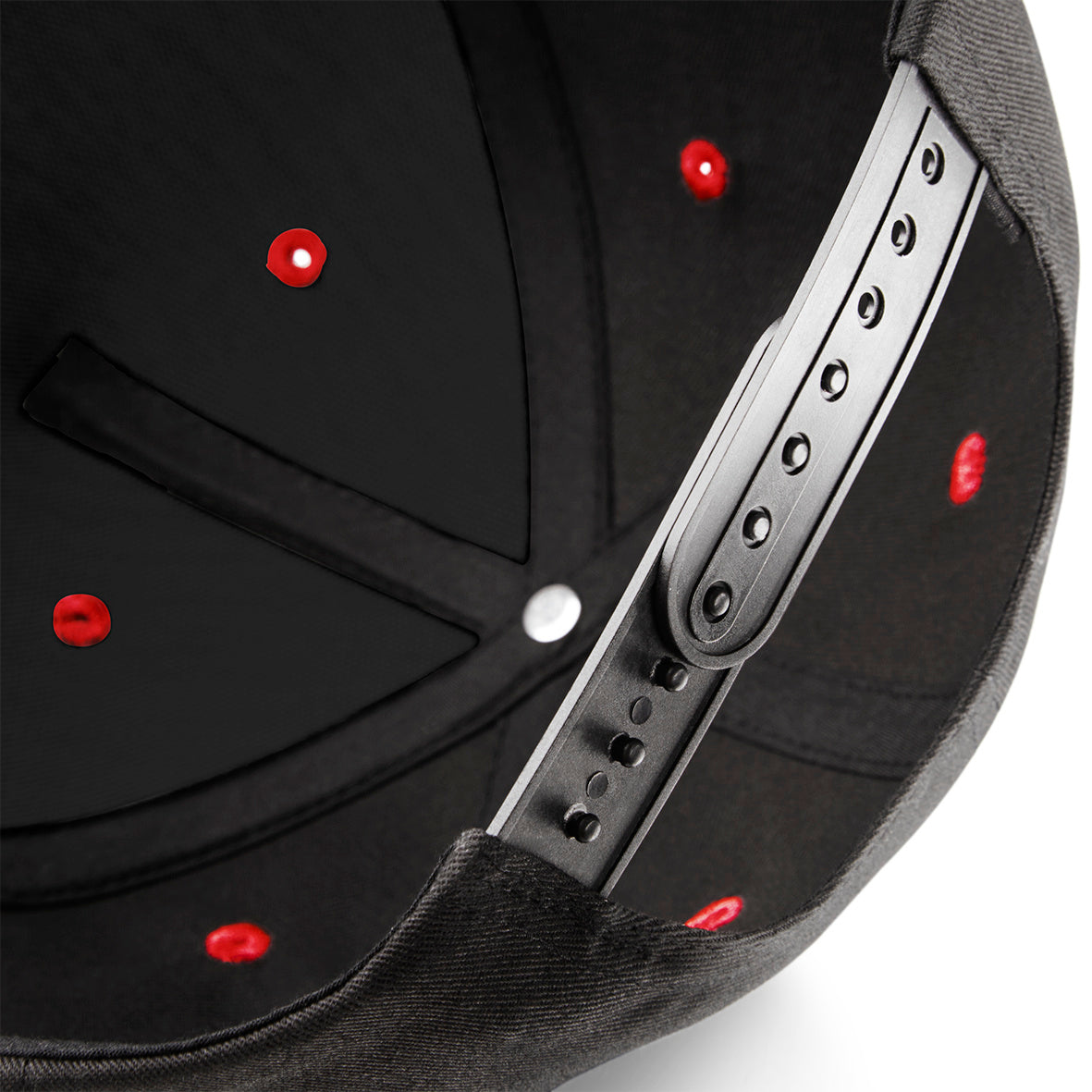 Beechfield - 5 Panel Contrast - Snapback- Black/Classic Red