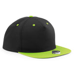 Beechfield - 5 Panel Contrast - Snapback - Black/Lime Green