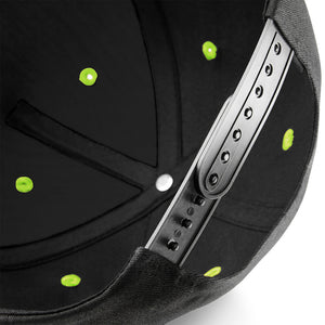 Beechfield - 5 Panel Contrast - Snapback - Black/Lime Green