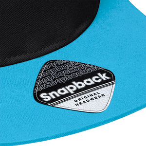 Beechfield - 5 Panel Contrast - Snapback - Black/Surf Blue