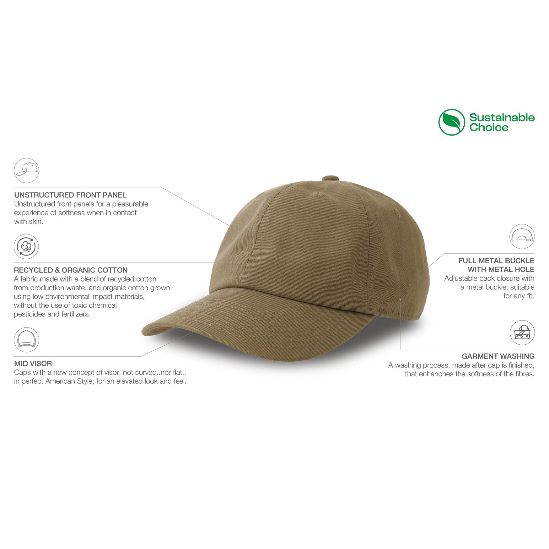 Atlantis - Dad HatS - Adjustable - Khaki