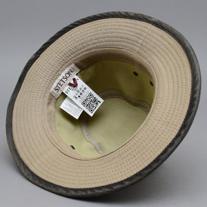 Stetson - Uv Protection Cotton Hat - Traveller Hat - Dark Beige