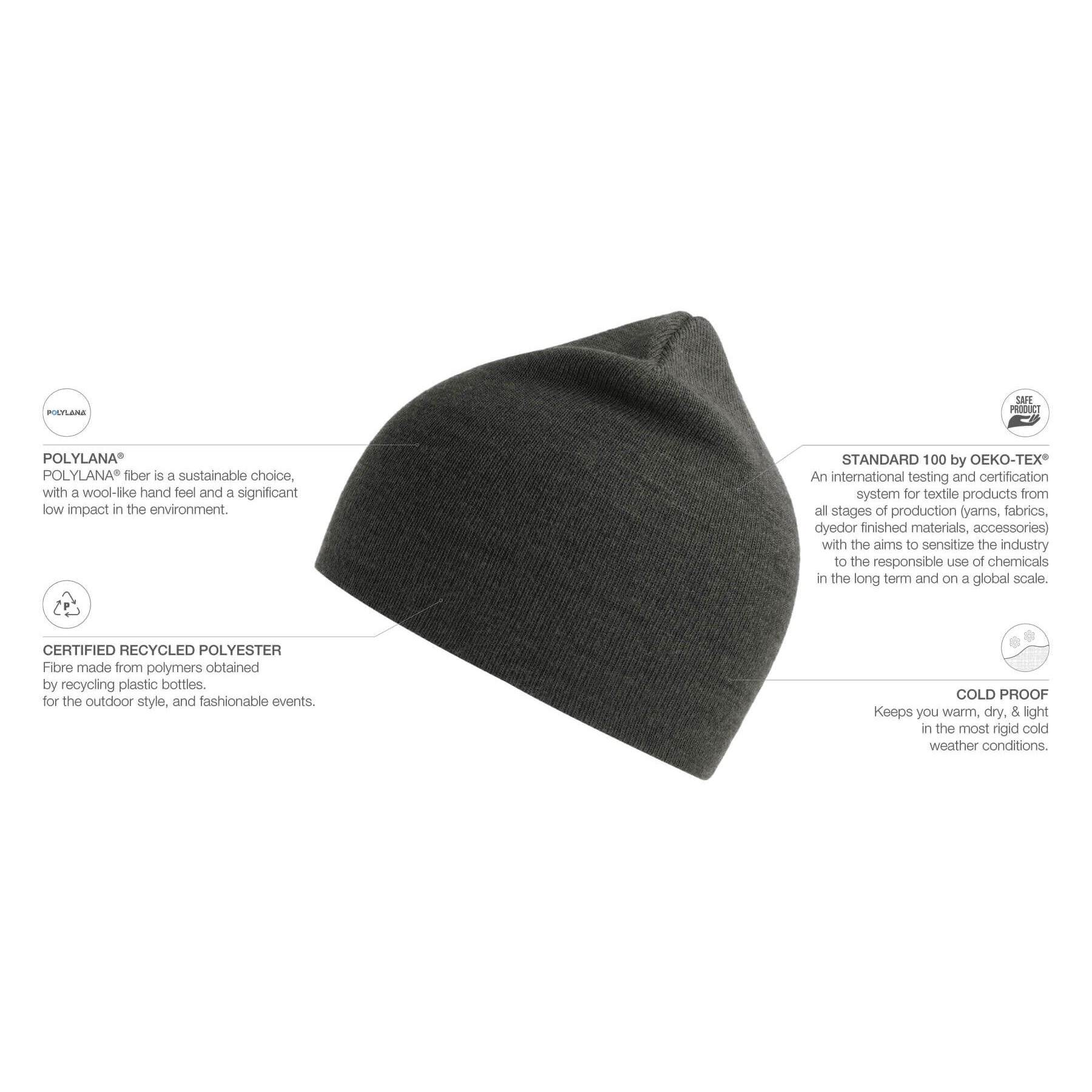 Atlantis - Holly - Beanie - Dark Grey Melange