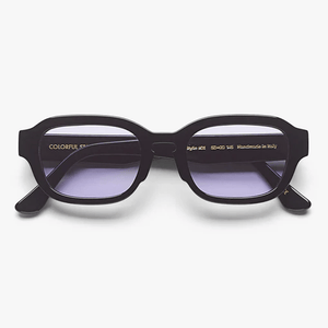Colorful Standard - Sunglass 01 - Deep Black Solid/Lavender