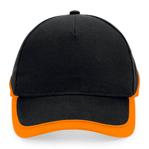 Beechfield - Teamwear Competetion Cap - Adjustable - Black/Orange