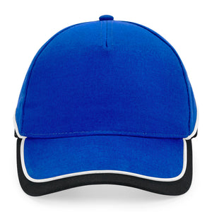 Beechfield - Teamwear Competetion Cap - Adjustable - Bright Royal/Black/White