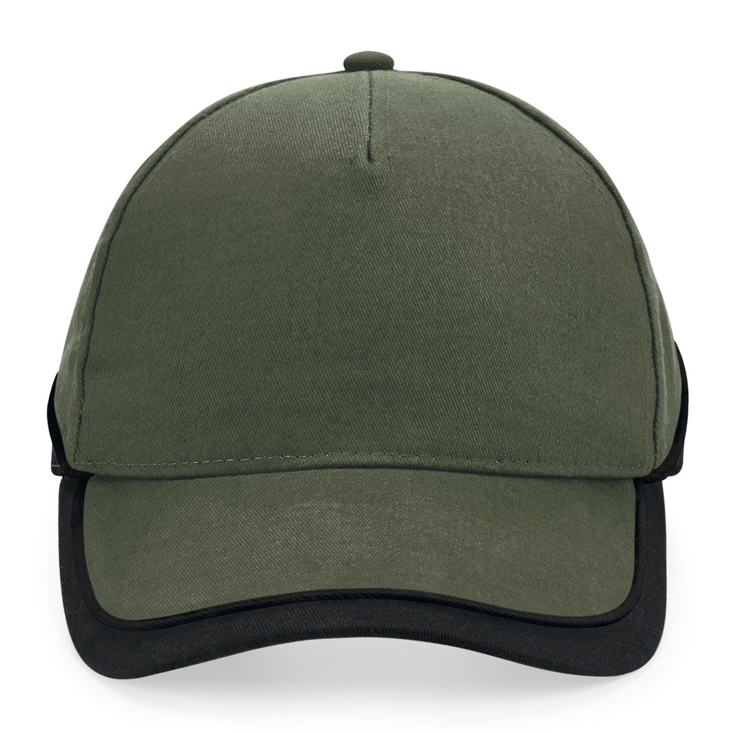 Beechfield - Teamwear Competetion Cap - Adjustable - Olive Green/Black