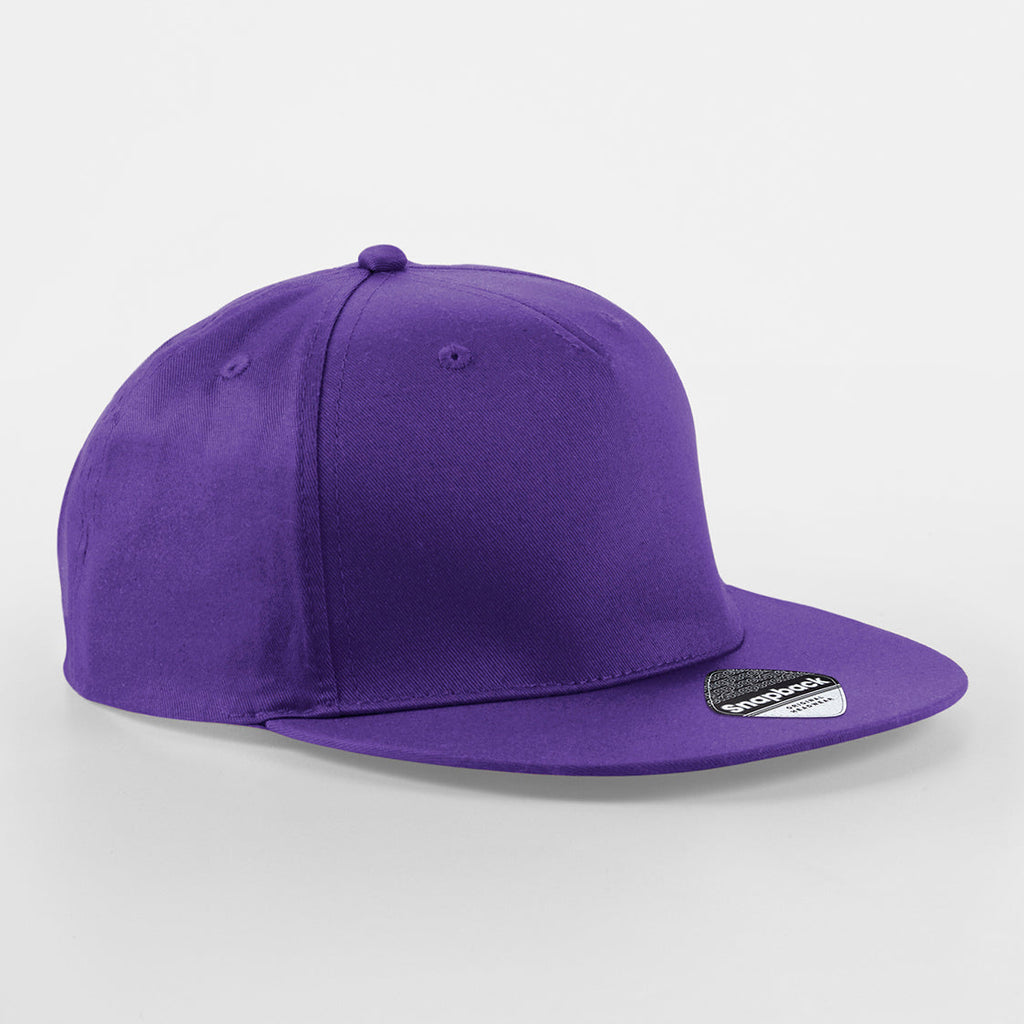 Beechfield - 5 Panel Rapper Cap - Snapback - Purple