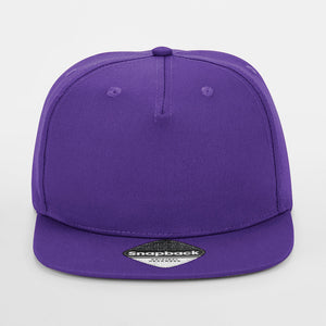 Beechfield - 5 Panel Rapper Cap - Snapback - Purple