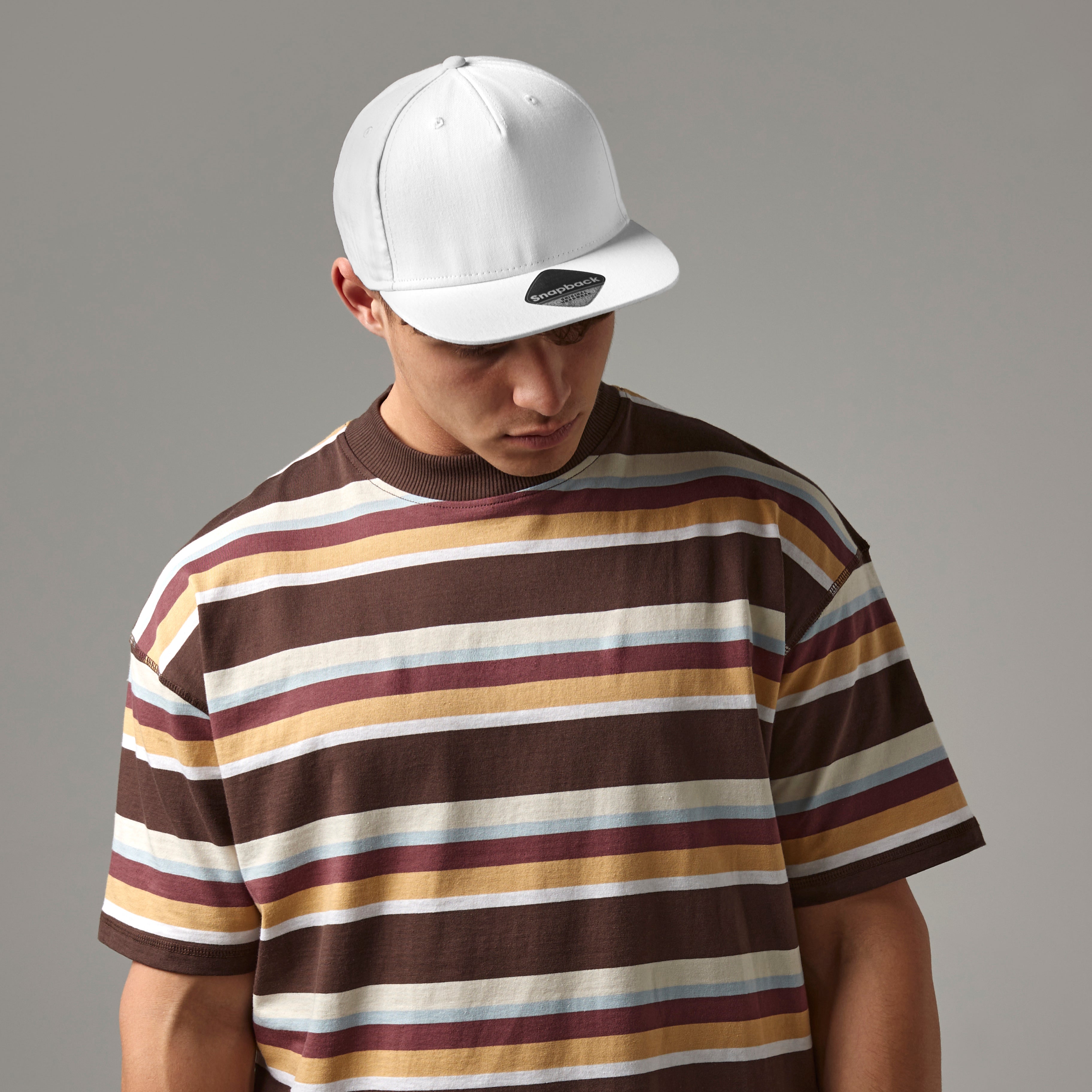 Beechfield - 5 Panel Rapper Cap - Snapback - White