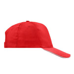 Myrtle Beach - 5 Panel Promo Sandwich Cap - Adjustable - Red/White