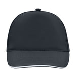 Myrtle Beach - 5 Panel Promo Sandwich Cap - Adjustable - Black/White