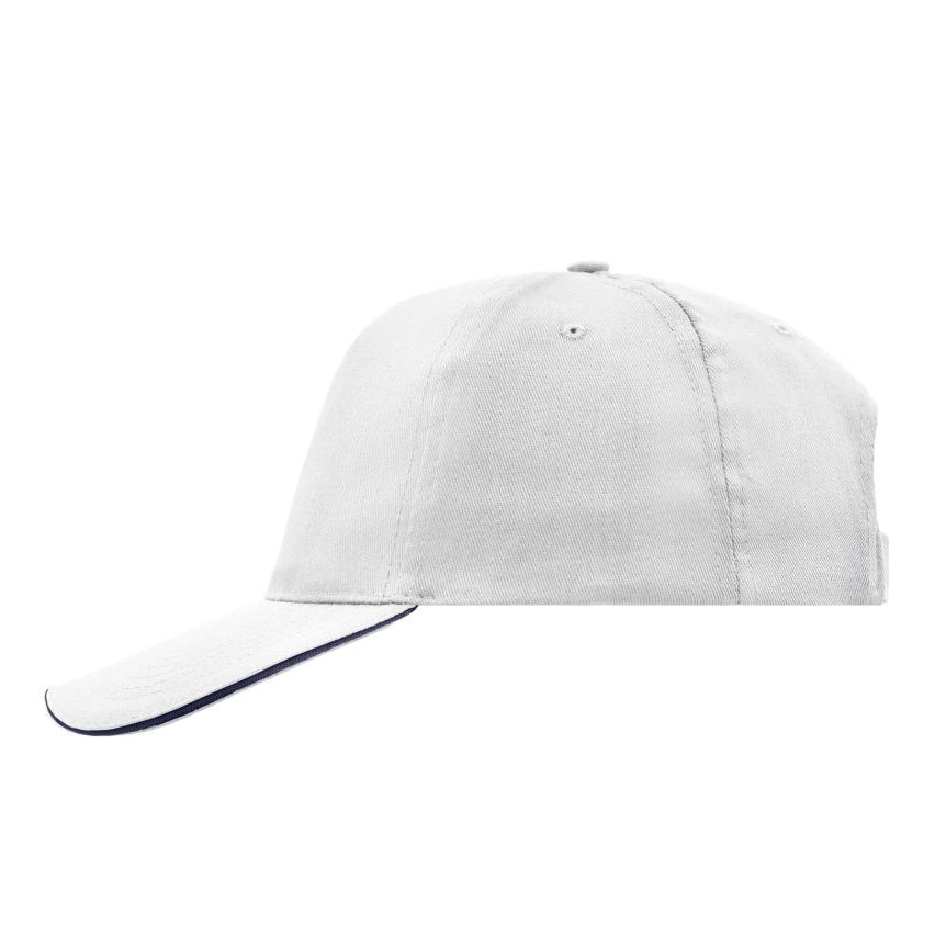 Myrtle Beach - 5 Panel Promo Sandwich Cap - Adjustable - White/Navy