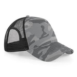 Beechfield - Camo Trucker - Snapback/Trucker - Arctic Camo/Black