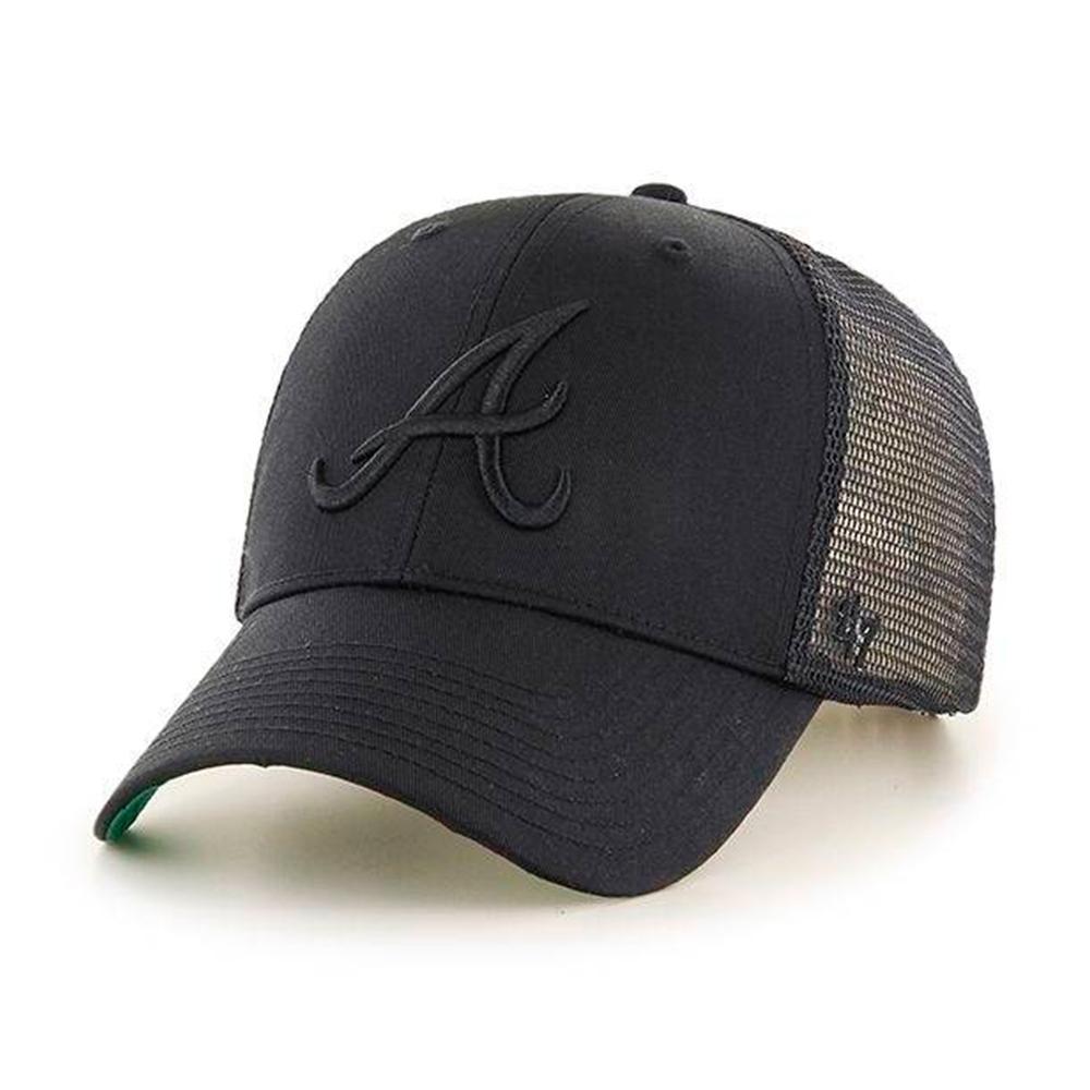 47 Brand - Atlanta Braves MVP Branson - Trucker/Snapback - Black/Black