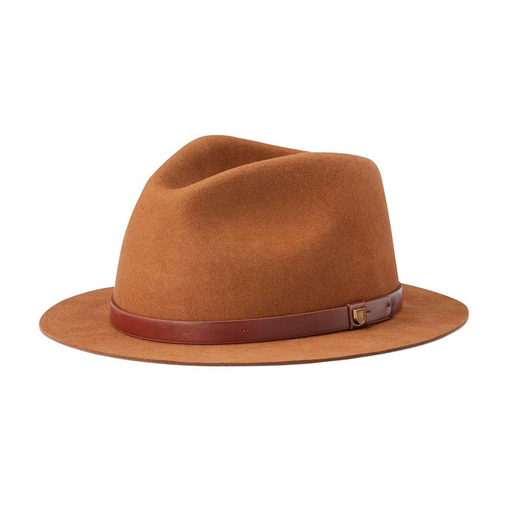 Brixton - Messer Short Brim Fedora - Feodra Hat - Coffe