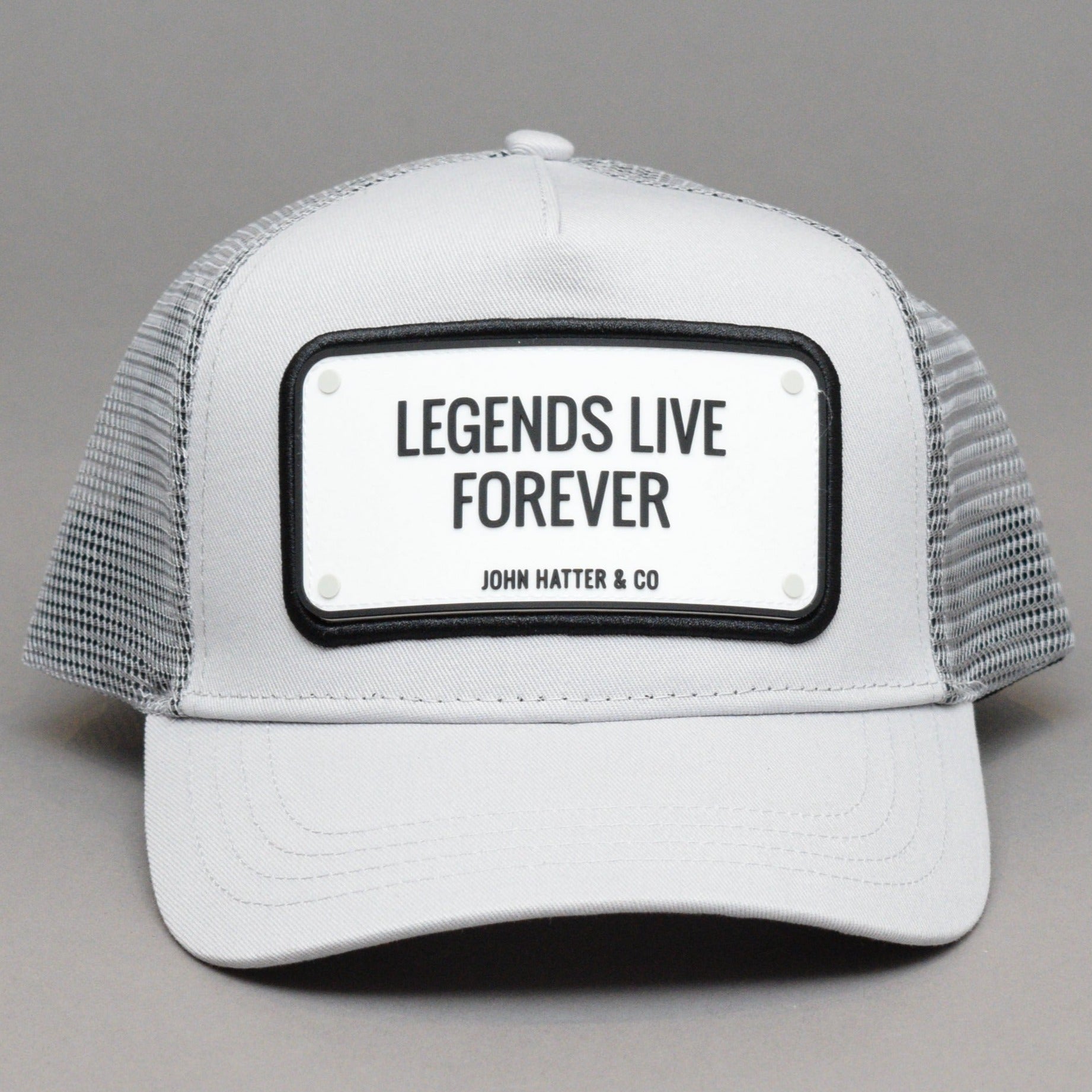 John Hatter - Legends Live Forever The Rubber Edition - Trucker/Snapback - Silver