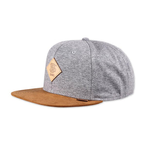 Djinns - 6 Panel Jersey Patch - Snapback - Heather Grey