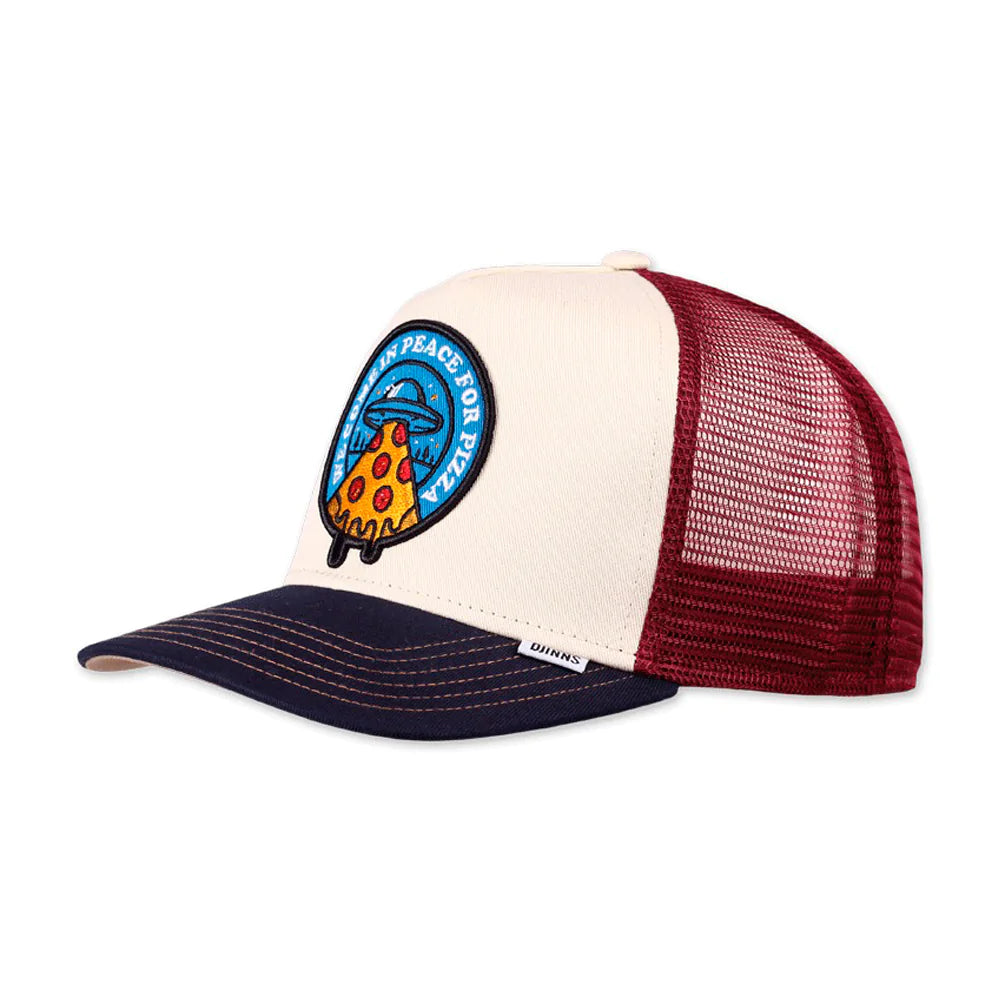 Djinns - HFT Food Peace Pizza - Trucker/Snapback - White/Navy/Maroon