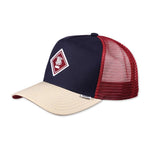 Djinns - HTF P Seersucker - Trucker/Snapback - Navy/Beige/Red