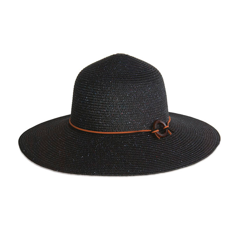 MJM Hats - Frida W Paper - Straw Hat - Black