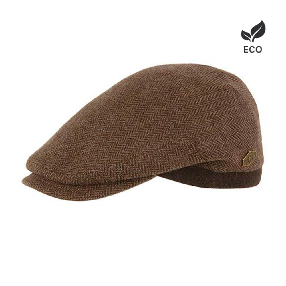 MJM Hats - Jordan - Sixpence/Flat Cap - Brown Herringbone