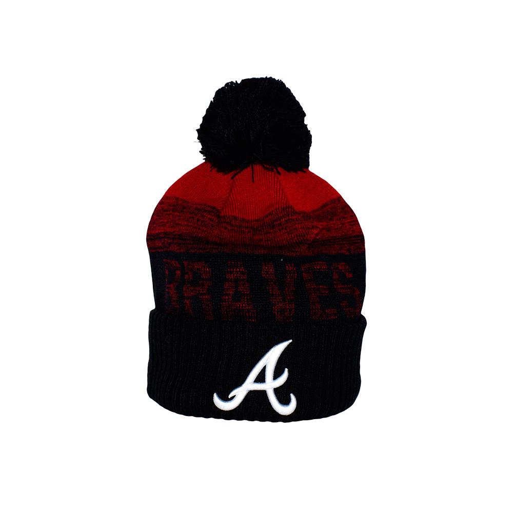 New Era - Atlanta Braves Sport Knit - Pom Beanie - Black/Red