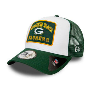 New Era - Green Bay Packers Graphic Patch A Frame - Trucker/Snapback - Green/White