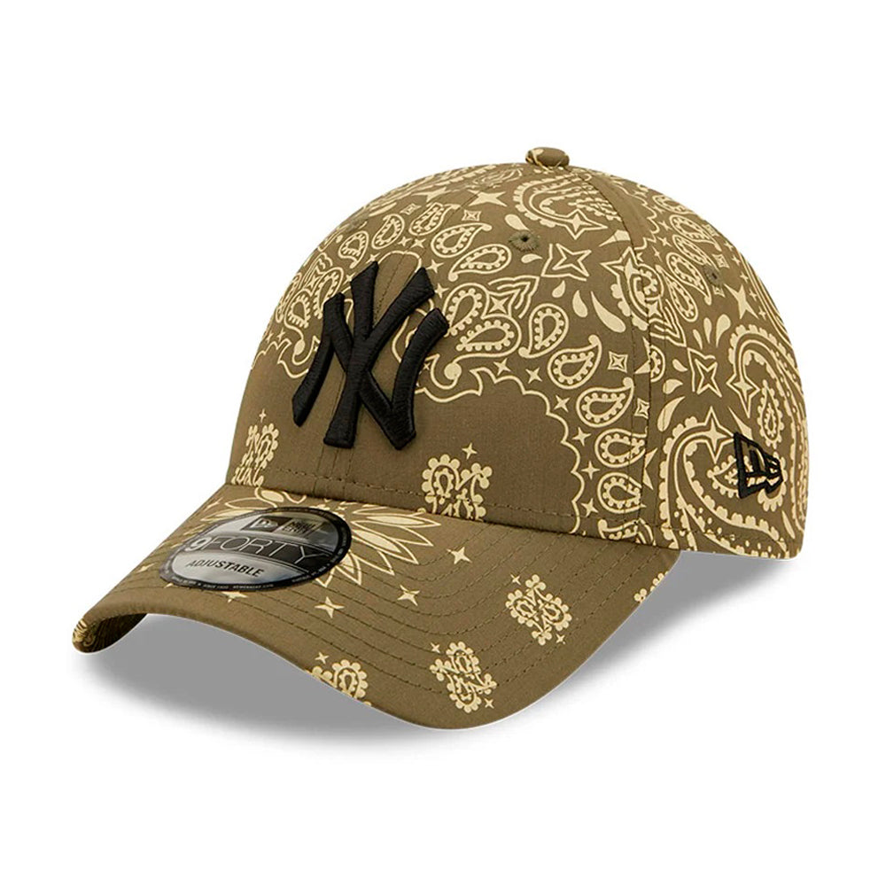 New Era - NY Yankees 9Forty Paisley Print - Adjustable - Olive/Beige