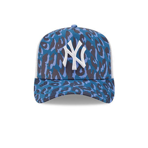 New Era - NY Yankees A Frame - Trucker/Snapback - Leopard Print Blue