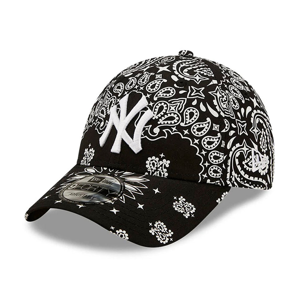 New Era - NY Yankees 9Forty Paisley Print - Adjustable - Black/White