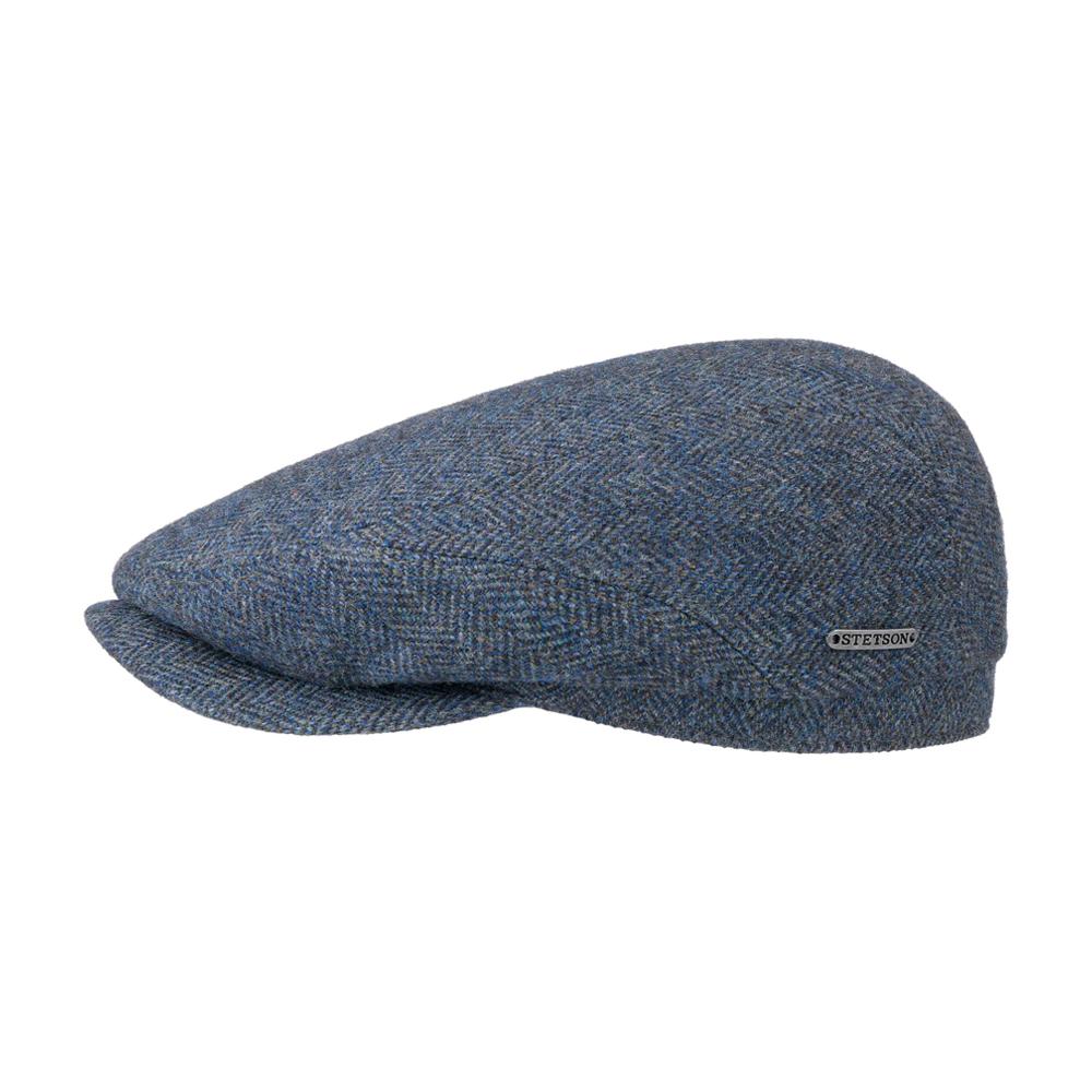 Stetson - Belfast Classic Wool Herringbone - Sixpence/Flat Cap - Navy