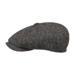 Stetson - Hatteras New Harris Tweed - Sixpence/flat Cap - Grey