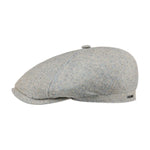 Stetson - Hayton Herringbone 6 Panel - Sixpence/Flat Cap - Beige/Blue