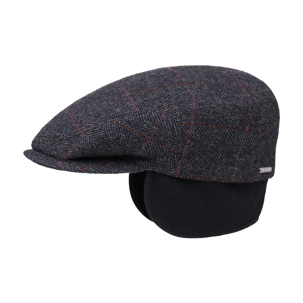 Stetson - Kent Earlaps - Sixpence/Flat Cap - Anthracite Grey