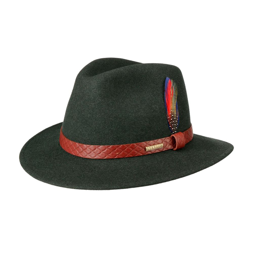 Stetson - Vernando Traveller Woolfelt Mix - Felt Hat - Dark Green