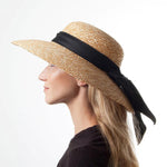 Sur La Tete - Milan Boater Sun Hat - Straw Hat - Nature