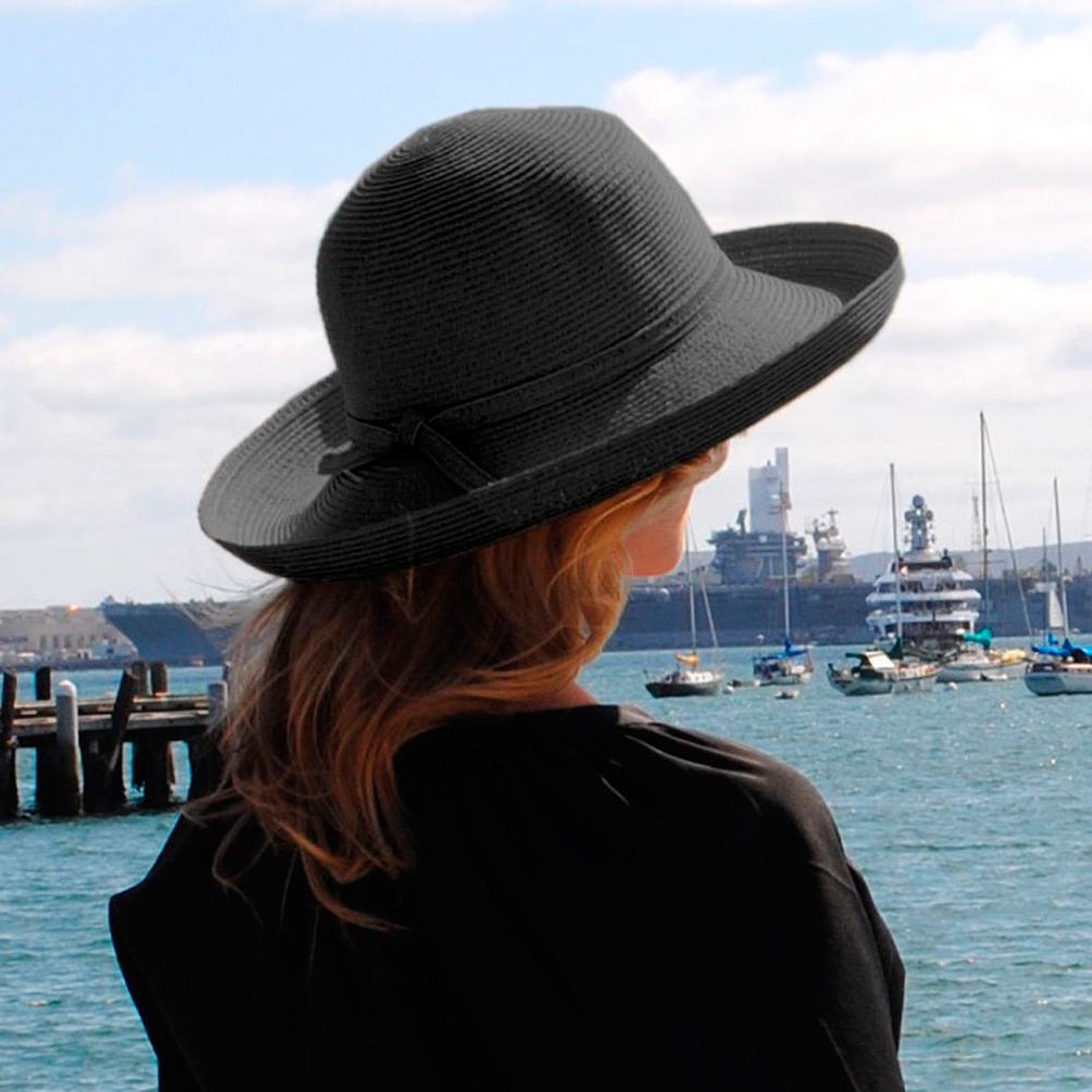 Sur La Tete - Traveller Sun Hat - Straw Hat - Black