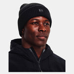 Under Armour - Cold Gear® Infrared Halftime Ribbed - Beanie - Black/Jet Gray