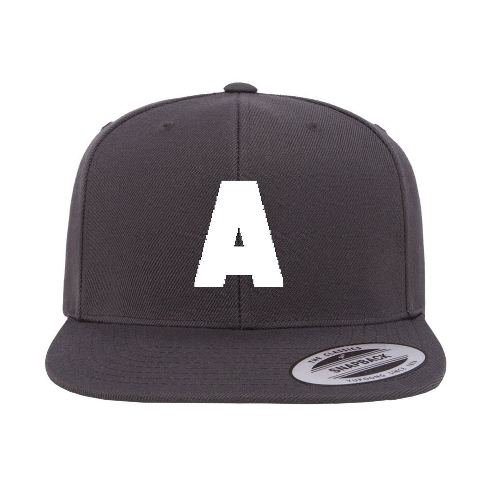 Yupoong - Text/Letter Cap A to Z - Dark Grey (Guide below)